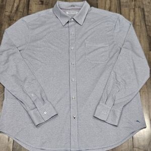 Tommy Bahama Light Blue Patterned Button Down Shirt